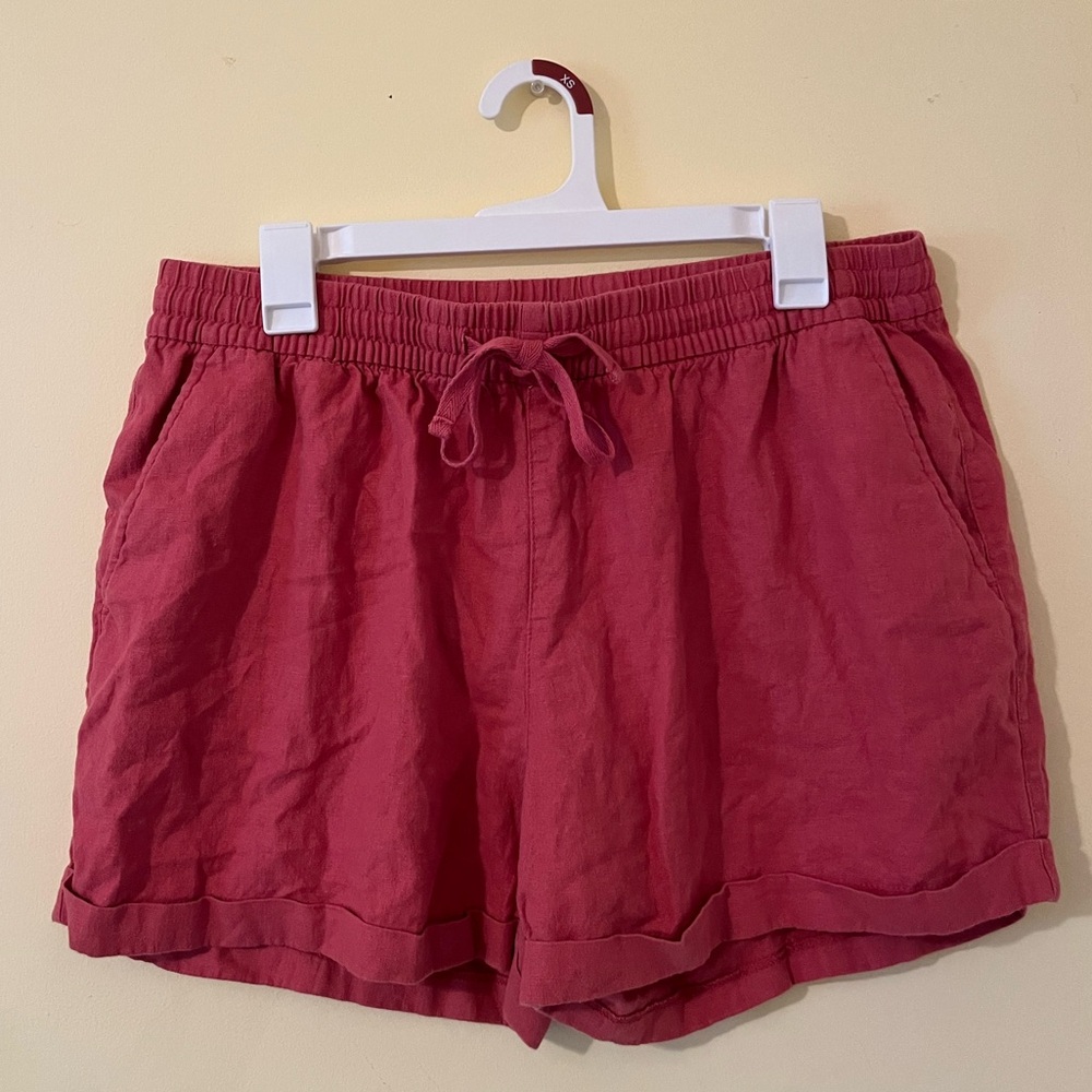 Burnt Red Linen Old Navy Shorts